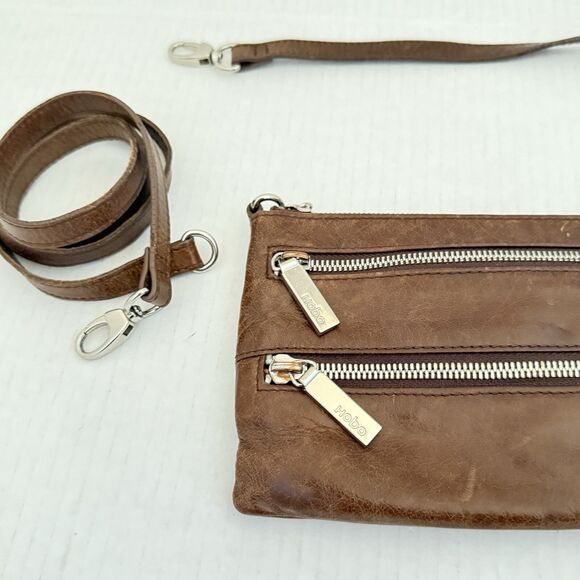hobo international handbag  brown two zipper - Picture 5 of 13